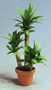 Yucca in a Terra Cotta Pot One-inch scale