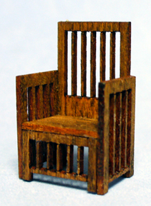 Arts and Crafts Era Chair Quarter-inch scale