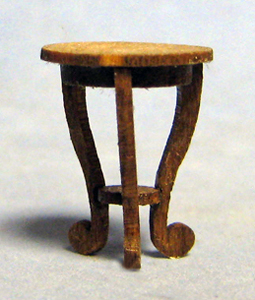 Round Accent Table Quarter-inch scale