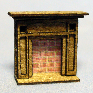 Arts & Crafts Era Fireplace 1/120th scale - Click Image to Close