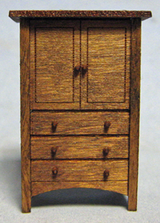 Arts and Crafts Era Wardrobe Quarter-inch scale - Click Image to Close