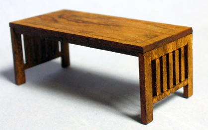 Arts and Crafts Era Coffee Table Half-inch scale - Click Image to Close