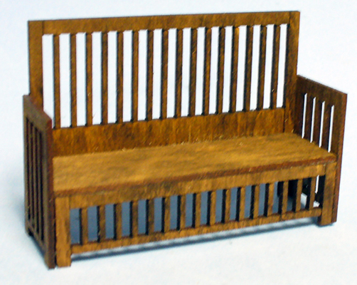 Arts and Crafts Era Sofa Half-inch scale - Click Image to Close