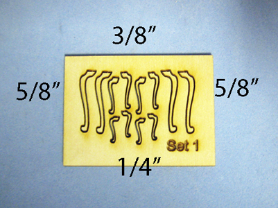 Cabriole Legs Set #1 Quarter-inch scale - Click Image to Close