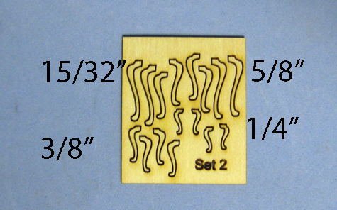 Cabriole Legs Set #2 Quarter-inch scale - Click Image to Close