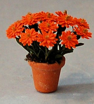 Calendula in a Terra Cotta Pot Half-inch scale - Click Image to Close