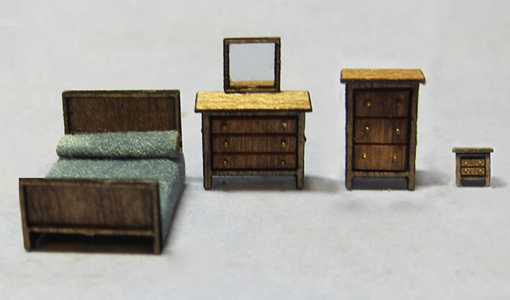 Chelsea's Bedroom Set 1/144th scale - Click Image to Close