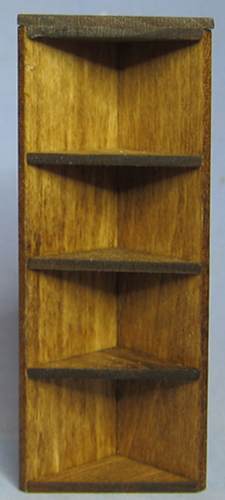 Tall Corner Bookcase Half-inch scale - Click Image to Close