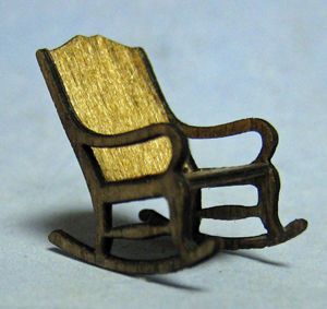 Fancy Rocking Chair Quarter-inch scale