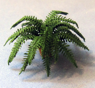 Boston Fern in a Pot Quarter-inch scale - Click Image to Close