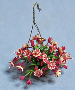 Fuchsia in a Terra Cotta Hanging Pot Quarter-inch scale - Click Image to Close