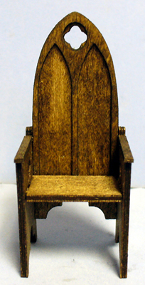 Gothic Chair Half-inch scale - Click Image to Close