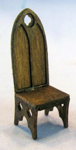 Gothic Dining Chair Quarter-inch scale