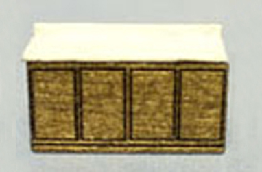 Long Wood Kitchen Lower Cabinet 1/144th scale - Click Image to Close