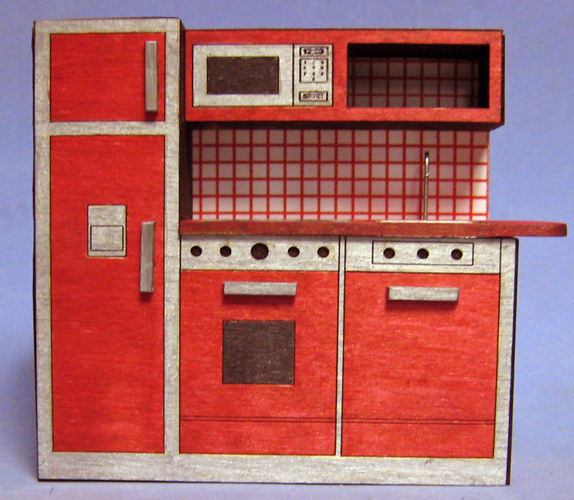 Kid's Play Kitchen One-inch scale - Click Image to Close