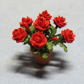 Roses in a Terra Cotta Pot Quarter-inch scale