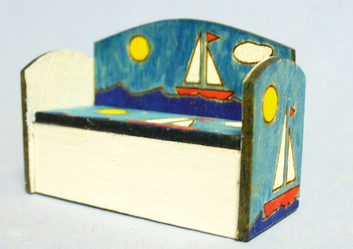 Sailboat Bench and Toybox Half-inch scale - Click Image to Close